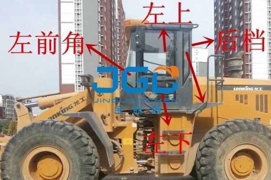 ZL50C 50D 50E लोडर फ्रंट गियर रियर गियर बाएं और दाएं खिड़की साइड कोण फोर्कलिफ्ट टेम्पर्ड ग्लास