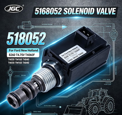 5168052 फोर्ड न्यू हॉलैंड 8260 T4.75V T4060F T4030 TM165 T4040 के लिए उत्खनन यंत्र पुर्जे सोलनॉइड वाल्व