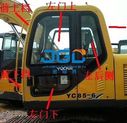 YC85-6 135-6 85-8 135-8 85-7 उत्खनन फ्रंट स्टॉप बाएँ और दाएँ रियर ग्लास