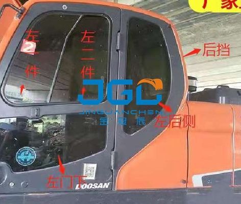 DX225-9C 75 260 एक्सकेवेटर ग्लास फ्रंट विंड गियर स्लाइडिंग विंडो का दाहिना हाथ टेम्पर्ड है