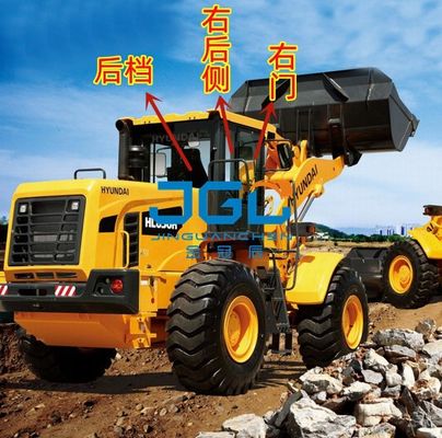 HL850K 850KS लोडर फ्रंट विंड गियर लेफ्ट डोर अपर और लोअर रियर साइड रियर गियर टेम्पर्ड ग्लास