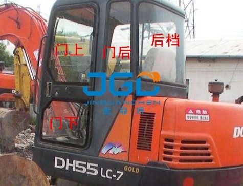 उत्खनन कांच DH55-LC-7 सामने और पीछे विंडशील्ड, बाएं और दाएं दरवाजे और खिड़कियां