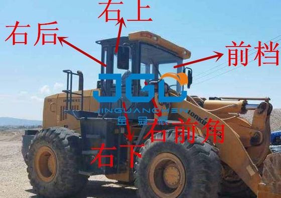 ZL50C 50D 50E लोडर फ्रंट गियर रियर गियर बाएं और दाएं खिड़की साइड कोण फोर्कलिफ्ट टेम्पर्ड ग्लास