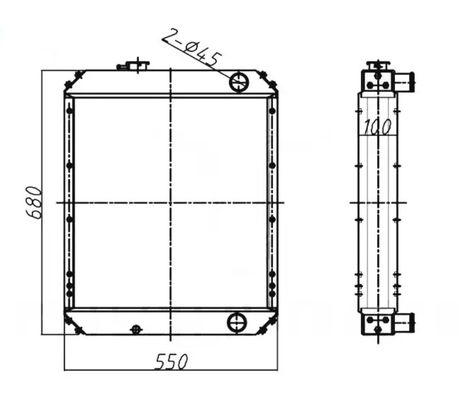 PC60-7C PC60-7R-4D102 PC70-7 PC60-7E 201-03-72114 के लिए एल्यूमीनियम खुदाई रेडिएटर