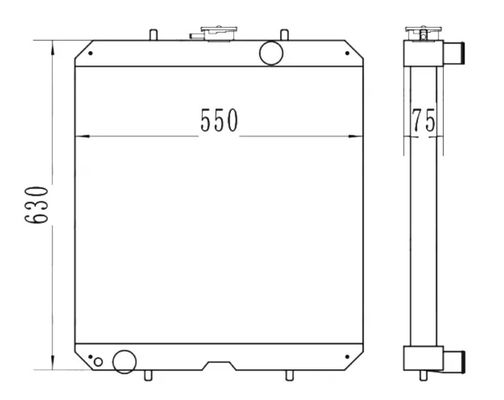 PC56 PC56-7 PC78US-6 PC78MR-6 खुदाई करने वाला रेडिएटर 21W-03-41110 21W-03-41000