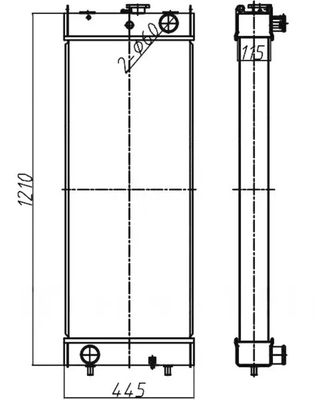 PC360-8 PC360LC-8 207-03-75121 खुदाई मशीन रेडिएटर फैक्ट्री बिक्री के लिए