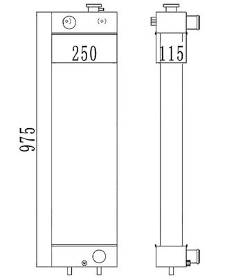 PC128 PC138US-2 खुदाई मशीन 22B-03-12110 के लिए एल्यूमीनियम रेडिएटर