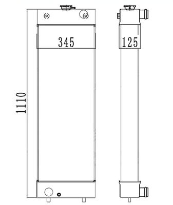 OEM गुणवत्ता PC210-8 PC210LC-8 PC210-8K PC230-8K PC200-8 उत्खनन रेडिएटर ऊपर 20Y-03-41651