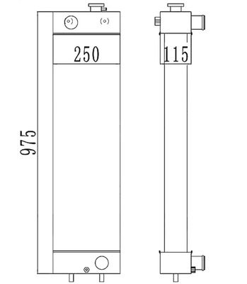 OEM 22B-03-12110 गुणवत्ता PC128 PC138US-2 खुदाई रेडिएटर