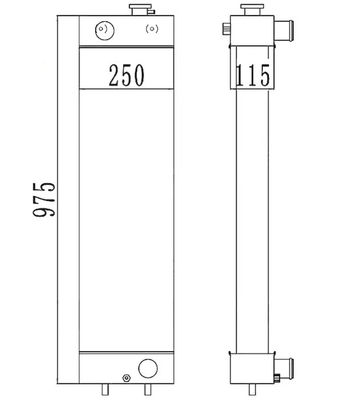 PC128-8 PC128-6 PC128US-2 PC138US-2 खुदाई रेडिएटर 22B-03-13110