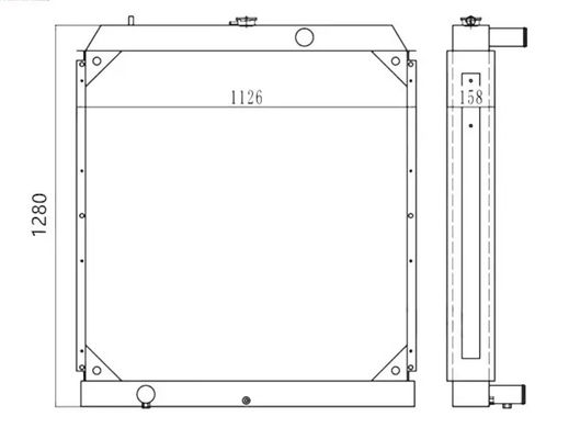 DH500-7D खुदाई मशीन रेडिएटर 202-00077E 13F51000 202-00077C एल्यूमीनियम के साथ