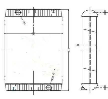 उच्च गुणवत्ता वाले रेडिएटर 11110705 EC240B EC290B खुदाई मशीन के लिए