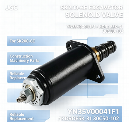 खुदाई मशीन सोलेनोइड वाल्व SK200-6E YN35V00041F1 KDRDE5K-31 30C50-102