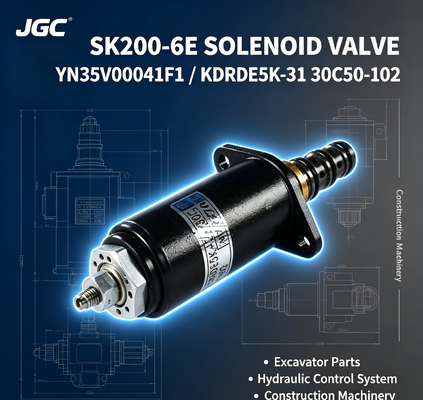 खुदाई मशीन सोलेनोइड वाल्व SK200-6E YN35V00041F1 KDRDE5K-31 30C50-102