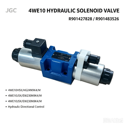 4WE10 श्रृंखला R901427828 4WE10H5X/HG24N9K4/M R901483526 4WE10J5X/EW230N9K4/M हाइड्रोलिक सोलेनोइड दिशा वाल्व