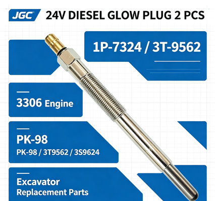 1P-7324 3T-9562 24V चमक प्लग 2 PCS 3306 इंजन SONOCMP डीजल चमक प्लग PK-98 3T9562 3S9624 7M1634 9H4577 खुदाई भागों के लिए