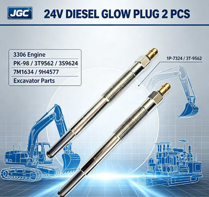 1P-7324 3T-9562 24V चमक प्लग 2 PCS 3306 इंजन SONOCMP डीजल चमक प्लग PK-98 3T9562 3S9624 7M1634 9H4577 खुदाई भागों के लिए