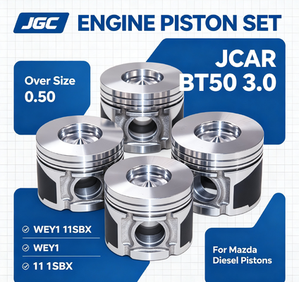 JCAR BT50 3.0 ओवर साइज़ 0.50 WEY1 11SBX Mazda डीज़ल पिस्टन सिलेंडर किट लाइनर लाइनर्स इंजन पिस्टन सेट के लिए असेंबली