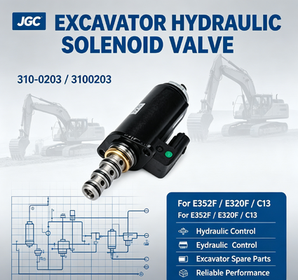 310-0203 3100203 E352F E320F C13 हाइड्रोलिक सोलेनोइड वाल्व के लिए खुदाईवाला सोलेनोइड वाल्व