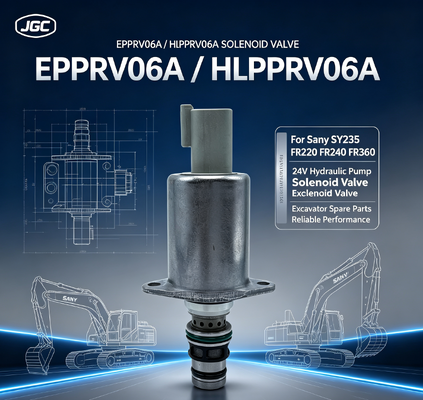 EPPRV06A 24V प्रोपोर्शनल सोलेनोइड वाल्व HLPPRV06A सैनी SY235 FR220 FR240 FR360 एक्सकेवेटर हाइड्रोलिक पंप सोलेनोइड वाल्व के लिए