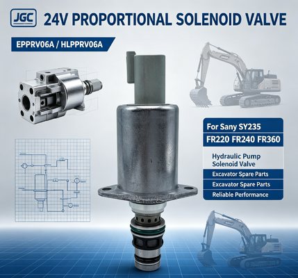 EPPRV06A 24V प्रोपोर्शनल सोलेनोइड वाल्व HLPPRV06A सैनी SY235 FR220 FR240 FR360 एक्सकेवेटर हाइड्रोलिक पंप सोलेनोइड वाल्व के लिए