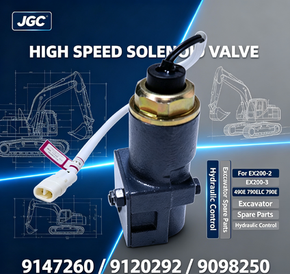 9147260 9120292 9098250 एक्सकेवेटर के लिए हाई स्पीड सोलेनोइड वाल्व EX200-2 EX200-3 490E 790ELC 790E