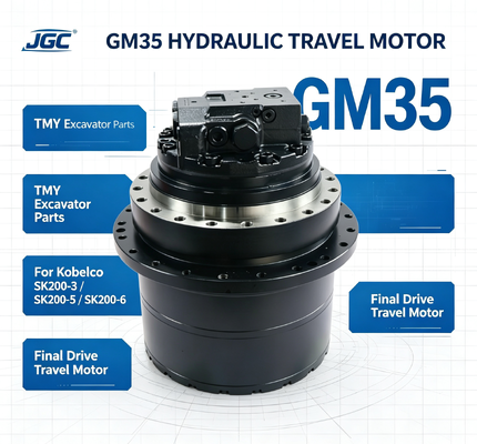 GM35 खुदाई मशीन भागों कोबेलको के लिए हाइड्रोलिक यात्रा मोटर SK200-3 SK200-5 SK200-6 के साथ संगत