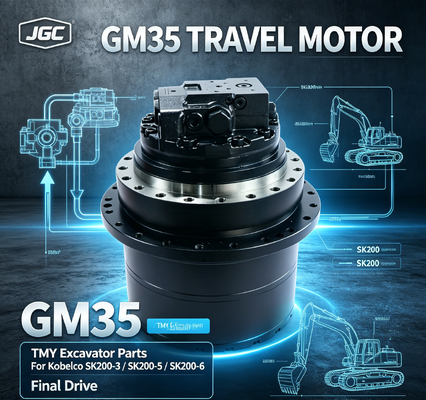 GM35 खुदाई मशीन भागों कोबेलको के लिए हाइड्रोलिक यात्रा मोटर SK200-3 SK200-5 SK200-6 के साथ संगत