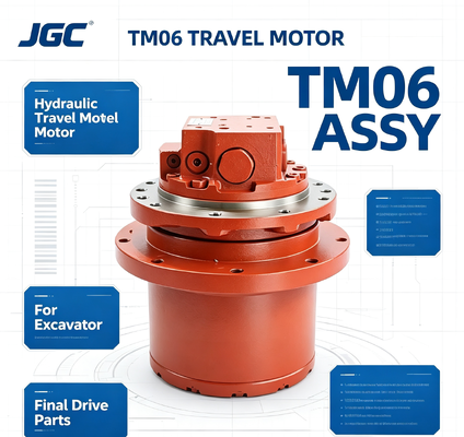 TM06 निर्माण मशीनरी भागों हाइड्रोलिक यात्रा मोटर Assy अंतिम ड्राइव के लिए खुदाई मशीन