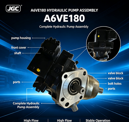 A6VE180 पूर्ण हाइड्रोलिक पंप असेंबली उच्च प्रवाह स्थिर संचालन